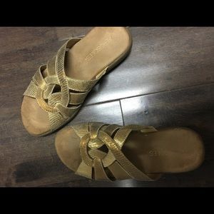 Aerosoles gold sandals
